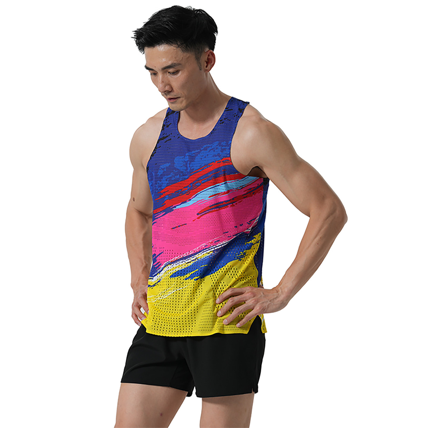 专业跑步运动背心男夏季超轻速干风洞工字背田径服训练马拉松背心