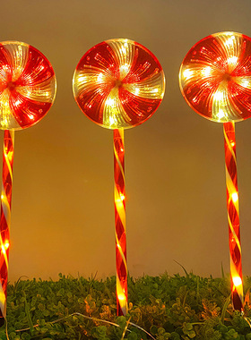 New solar candy light Christmas decoration light太阳能地插灯