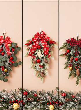 New Christmas Inverted Tree 50CM Christmas Door Hanging