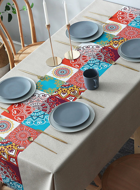 Nordic waterproof table cover table mat PVC tablecloth