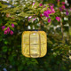 powered bamboo outdoor Solar lantern rattan woven lamp