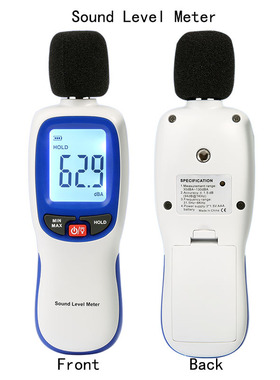 Portable noise decibel meter in English, handheld mini model