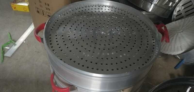 加厚全铝合金圆孔蒸笼大小可定制蒸格蒸包子馒头商用家用