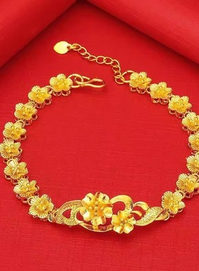 大捡漏玫瑰花手链女款可调节