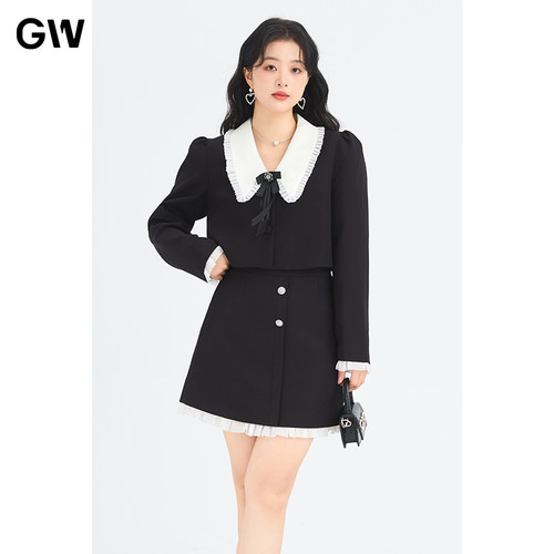 GW大码女装小香风套装气质两件套