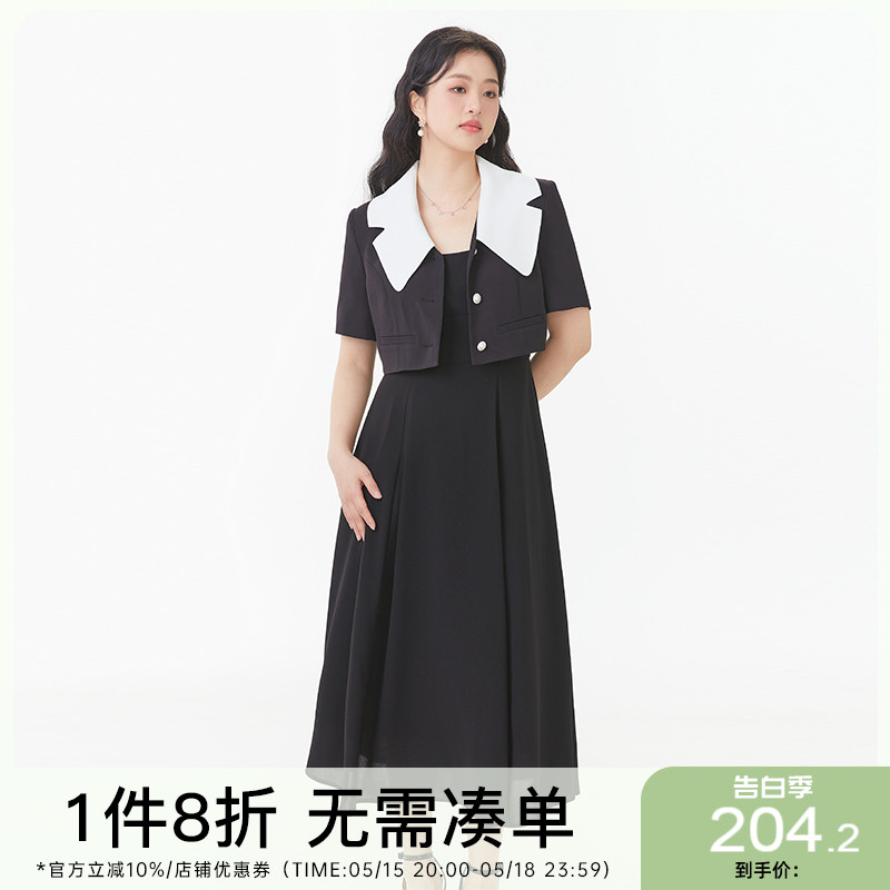 GW大码女装时尚减龄西装外套2024夏季新款微胖mm遮肉宽松上衣女