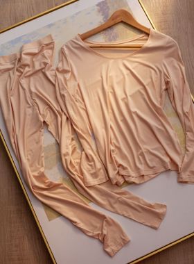 2025新款美雅碧秋冬保暖衣抗菌自发热恒温无痕薄秋衣内搭女士套装