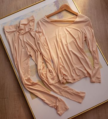 2025新款美雅碧秋冬保暖衣抗菌自发热恒温无痕薄秋衣内搭女士套装