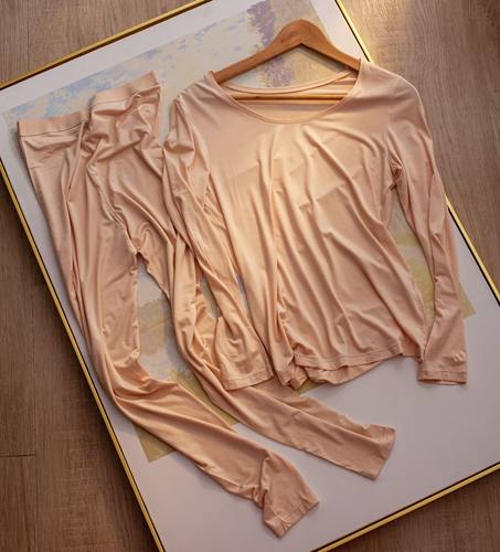 2025新款美雅碧秋冬保暖衣抗菌自发热恒温无痕薄秋衣内搭女士套装