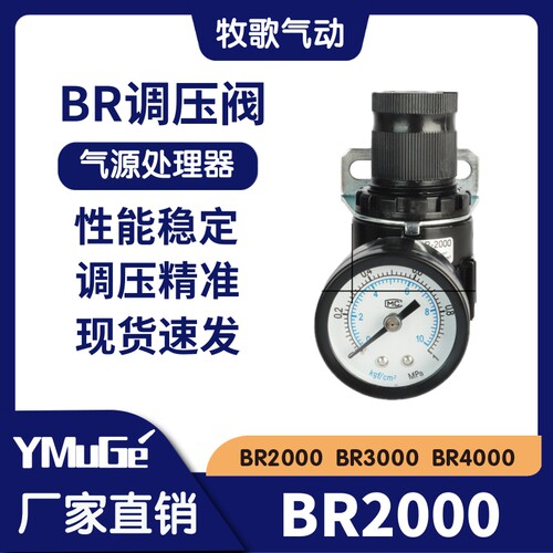 气动调压调节阀空压机气泵BR2000