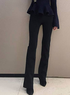 正品哥家新2025春高个子加长版高腰宽松阔腿直筒微喇叭女裤长裤