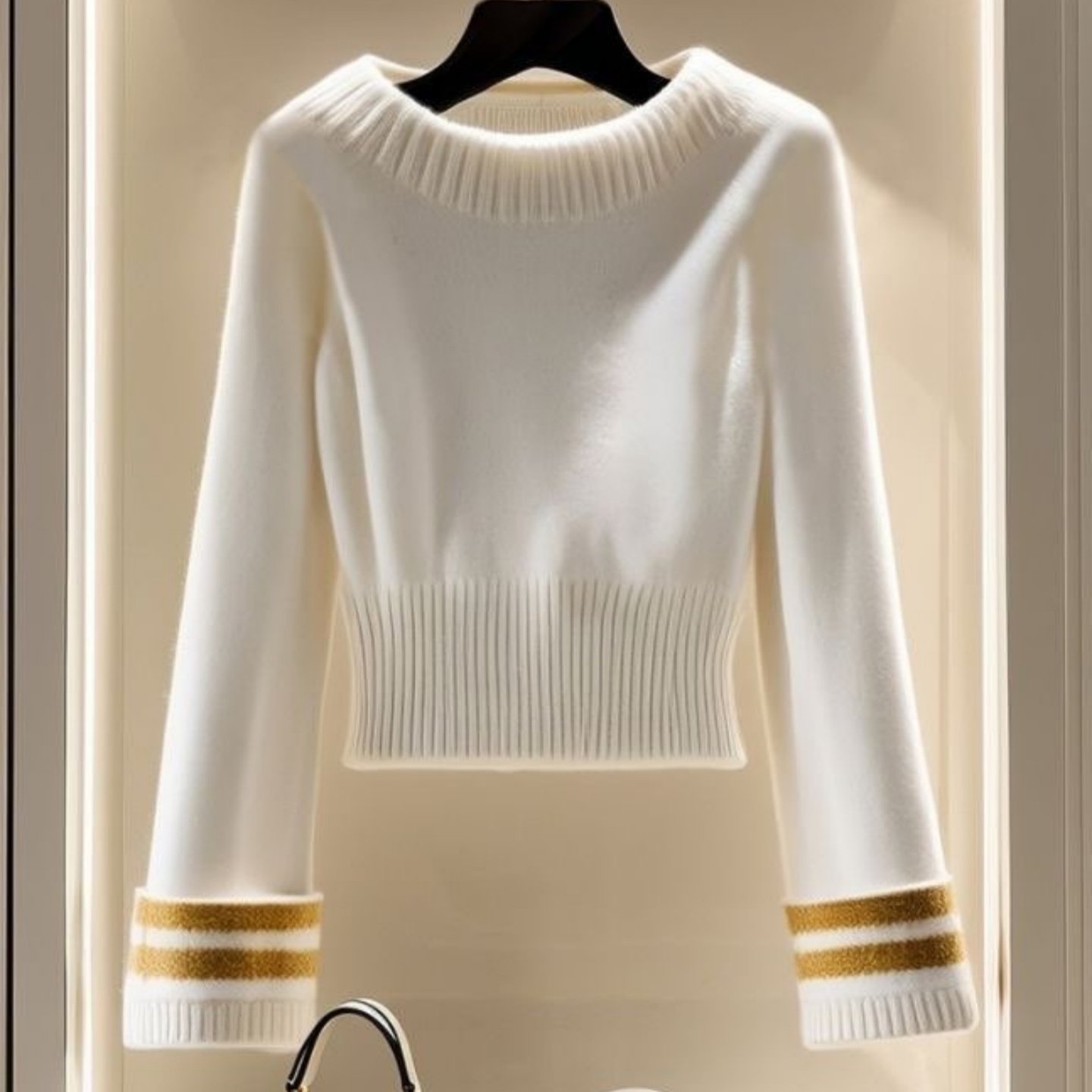 正品哥家新2025秋冬新款千金感麻花圆领针织衫拼色长袖修身毛衣