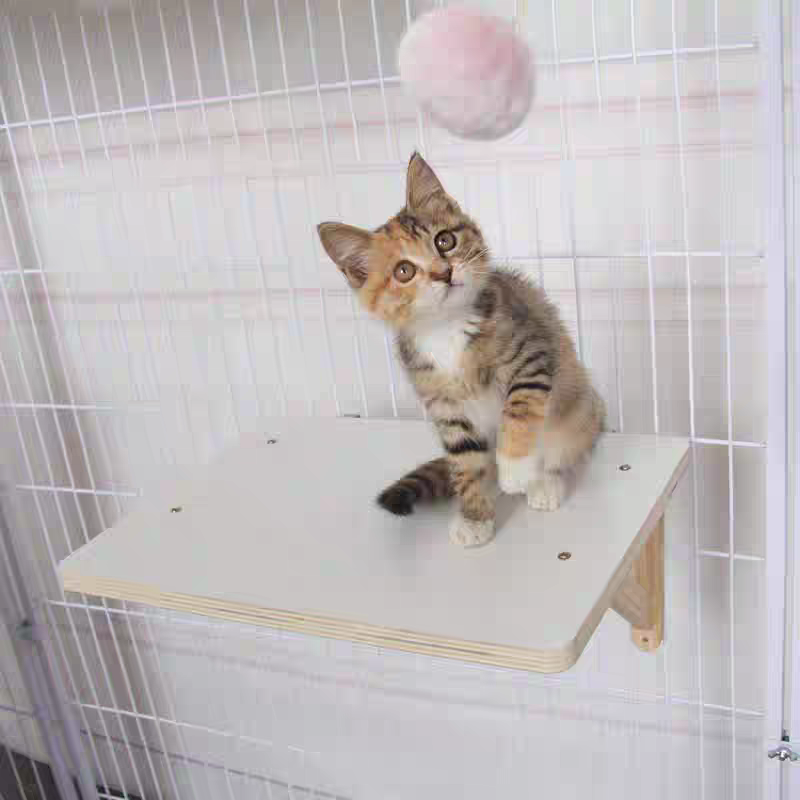 猫笼悬挂式休息平台兔子跳台踏板隔层实木挂床猫别墅獒运自由空间