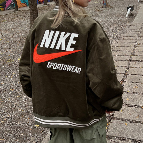 专柜正品Nike灯芯绒棒球外套