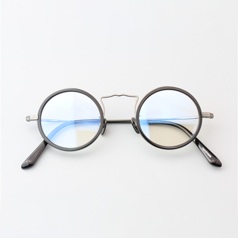 男女通用板材加金复古纯钛眼镜