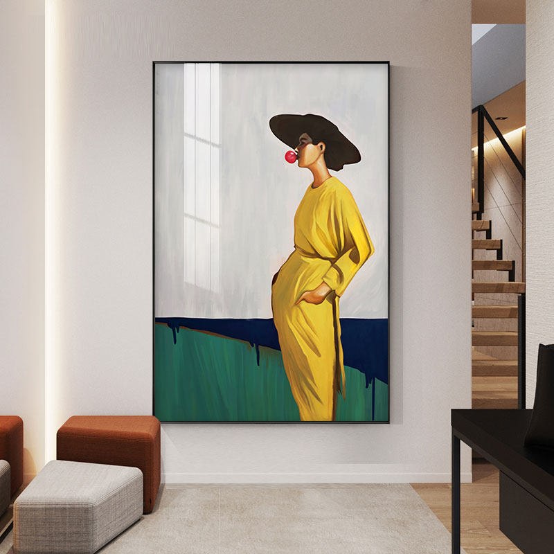 艺术人物玄关网红装饰画现代简约轻奢个性壁画客厅美女落地挂画,家居饰品,现代装饰画,淘宝优惠券,粉丝福利购,淘宝优惠卷