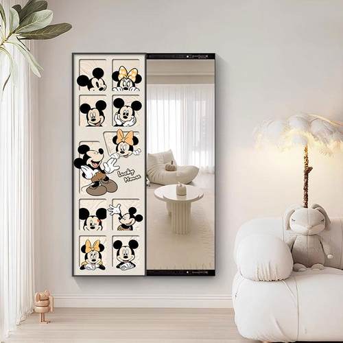 米奇推拉隐藏式全身镜装饰画