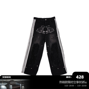 阔腿裤 双虎毛须 美式 潮流小众国潮百搭长裤 Vinkid 卫裤 云梯