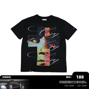 云梯 百搭夏季 ORG十字短袖 潮流小众嘻哈国潮个性 T恤 美式 Vinkid