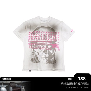 潮流小众嘻哈国潮个性 vinkid 美式 战争地狱短袖 百搭T恤 云梯