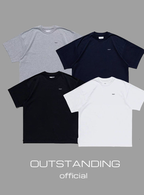 OT制造WTAPS23ss情侣刺绣宽松小领口纯棉重磅打底T恤短袖cleanfit