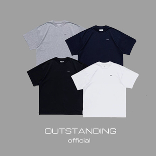 OT制造WTAPS23ss情侣刺绣宽松小领口纯棉重磅打底T恤短袖cleanfit