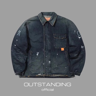OT制造MDNS泼墨牛仔水洗廓形夹克长袖 外套CITYBOY余文乐秋冬日潮