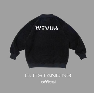 OT制造WTAPS22AW摇粒绒情侣长袖圆领套头卫衣 余文乐CITYBOY日潮