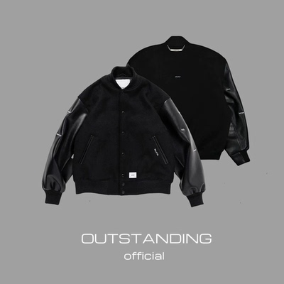 OT制造WTAPS25aw羊毛皮袖棒球服情侣休闲夹克外套棉服日潮madness