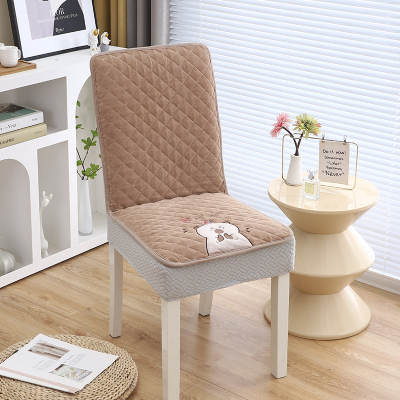 直背椅子套四季通用加厚家用椅套