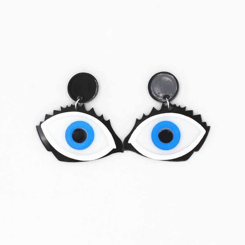 P时尚搞怪个性眼睛长睫毛韩版拍照杂志款耳环钉针,饰品/流行首饰/时尚饰品新,耳环,淘宝优惠券,粉丝福利购,淘宝优惠卷