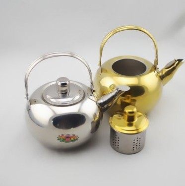 不锈钢泡茶壶 大号过滤筛水壶 耐用玲珑壶 酒店饭店用品