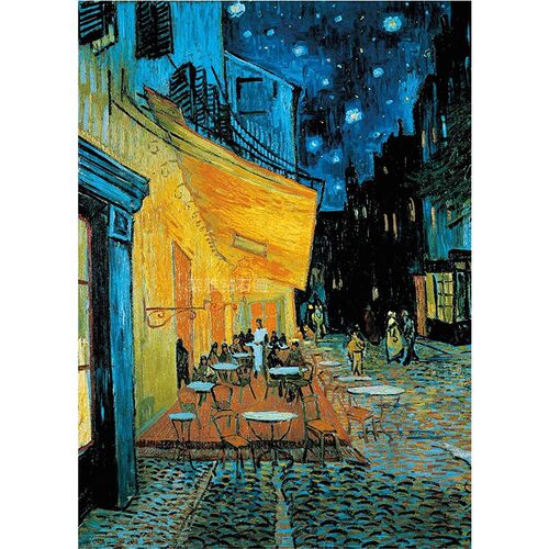世界名画DIY方钻满贴钻钻石画十字绣梵高阿尔勒夜间的露天咖啡座