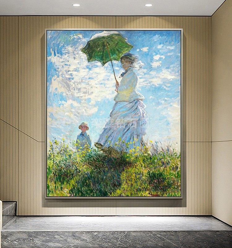 世界名画DIY方钻满钻钻石画拿着阳伞的女人-莫奈夫人粘贴钻十字绣,居家布艺,钻石绣,淘宝优惠券,粉丝福利购,淘宝优惠卷