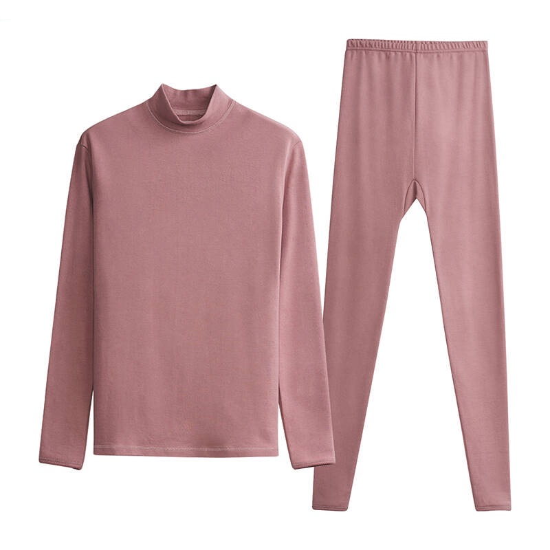 纯棉半高领厚棉保暖套装