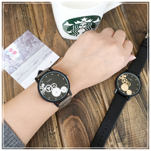 简约时尚 情侣石英表 男表潮流原宿手表女工业风学生表男韩版