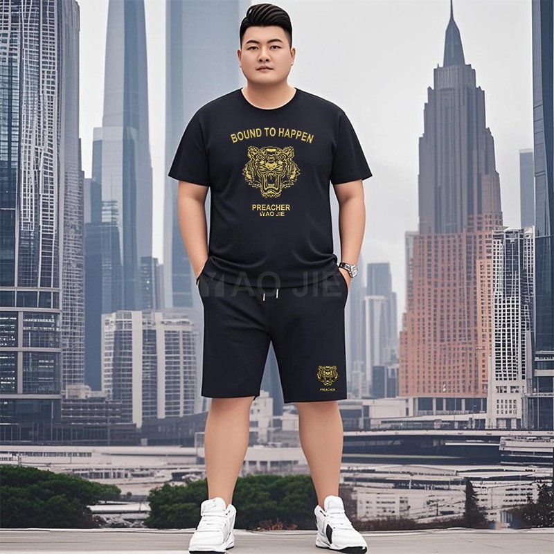 黑色休闲运动套装男夏季短袖短裤t恤五分裤青少年潮流运动服男装,男装,休闲运动套装,淘宝优惠券,粉丝福利购,淘宝优惠卷