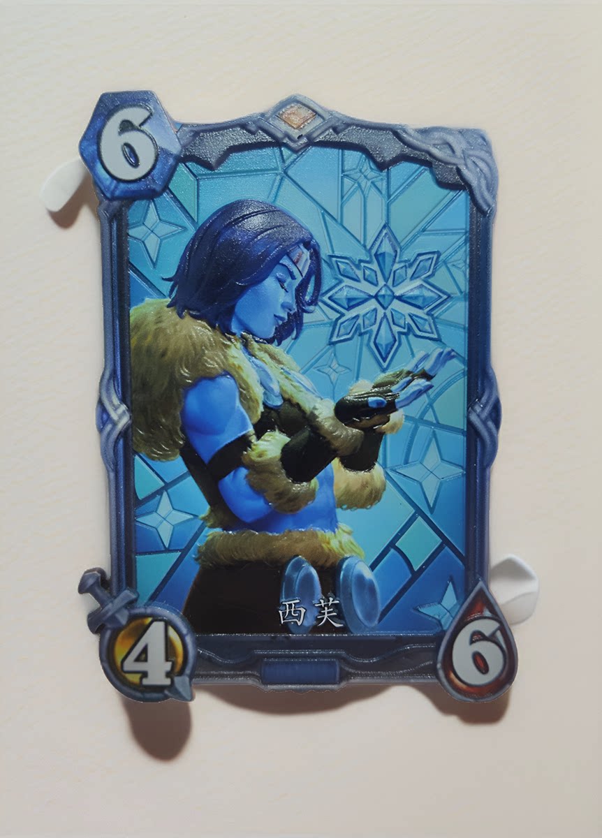小凌漆漆炉石传说周边 西芙古夫立体异画卡随从 卡背实物收藏手办