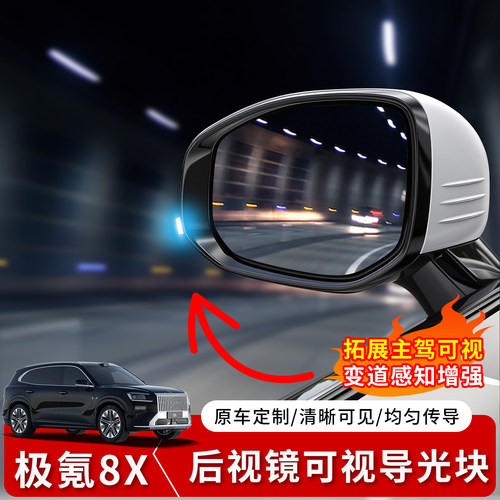 极氪8X后视镜可视灯条导光块