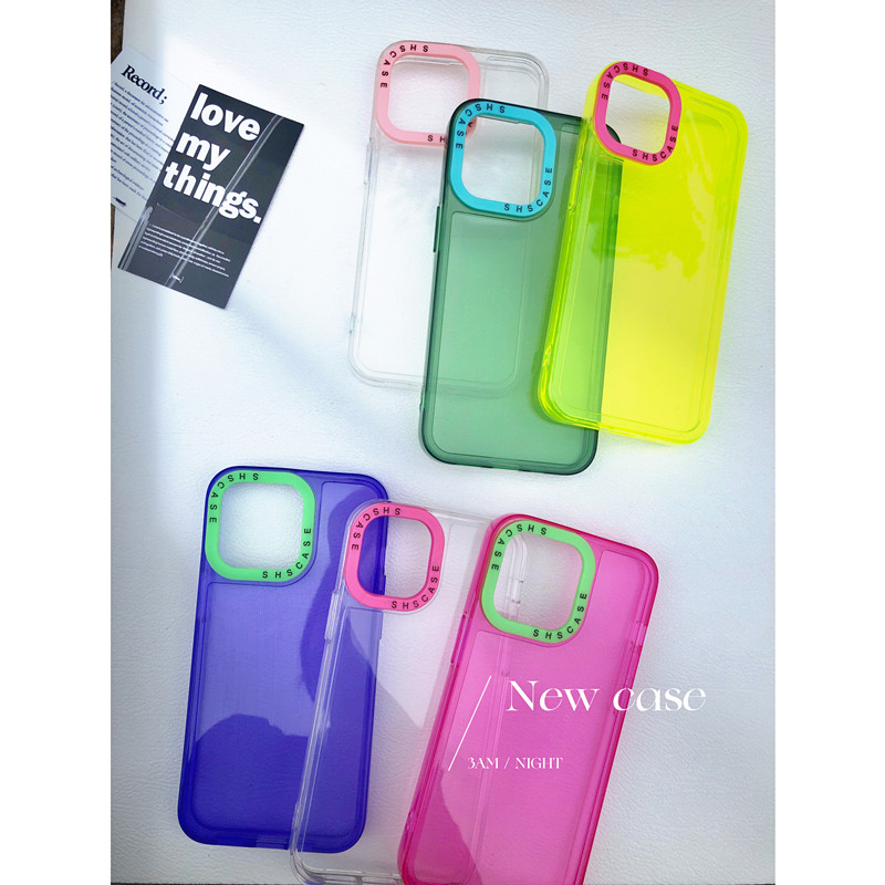 iPhone14荧光色撞色手机壳