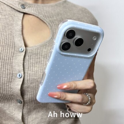 Ahhoww韩风ins简约小波点适用iPhone17pro手机壳新款17promax高级感苹果16pro防摔保护套15pro新款女14全包13