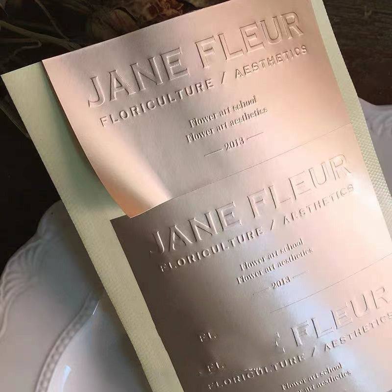 定制不干胶激凸光金商标logo凹凸亚银纸烫金花店封口贴纸婚庆喜贴