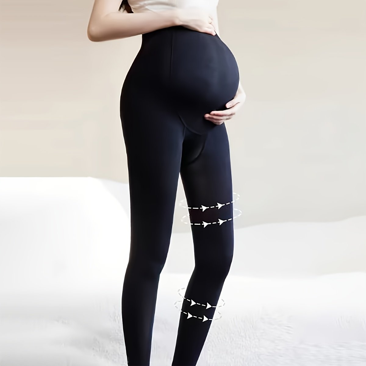 一双加绒厚款黑色孕妇打底裤可调节带托腹平脚九分裤,女士内衣/男士内衣/家居服,连裤袜/打底袜,淘宝优惠券,粉丝福利购,淘宝优惠卷