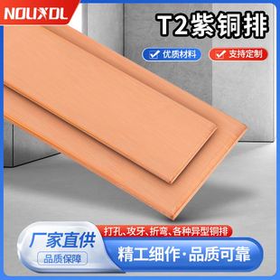 T2紫铜排接地汇流红铜排空开连接排接线地母导电铜排镀锡铜条定制