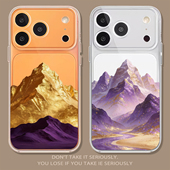 紫气东来适用苹果17promax手机壳透明iPhone16金色山脉15新年13好运14玄学11高级感12mini潮牌xr男8plus7女xs