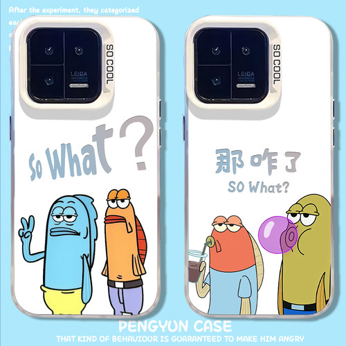 sowhat那咋了路人鱼搞怪手机壳