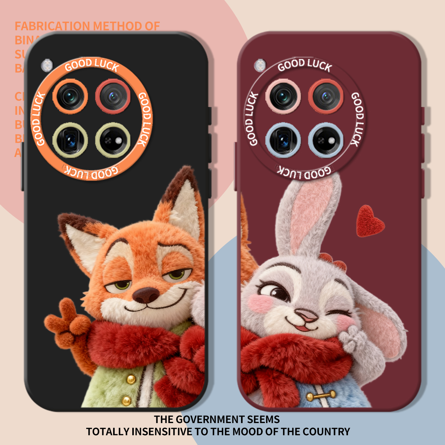 毛绒公仔尼克朱迪秋冬情侣手机壳