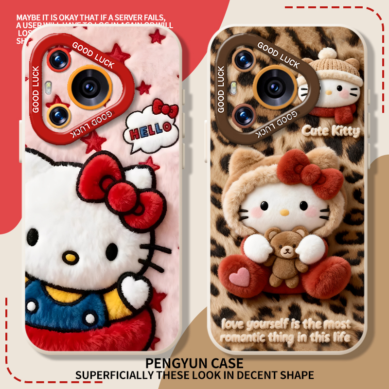 毛绒凯蒂猫helloKitty秋冬手机壳