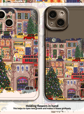 圣诞节氛围适用iphone16手机壳苹果15promax圣诞13网红14小众12nimi新款11超薄8plus高级感xr防摔17套7女款se