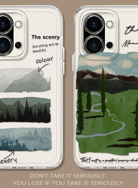 风景适用一加15手机壳ace6透明turbo6新款5pro文艺13小清新3春天12夏日2v女11软1+10/20/9/8/7/oneplus/6t/RT